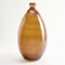 Vase en Verre recyclé Design Lisse irrégulier - Vase en Verre Artisanal de Style méditerranéen Décoration de Maison (Ambre)