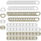 HUAZIZ 120 Stück Legierung Schlüsselanhänger Set, D Ringe 25mm Metall-Schiebeschnallen für Handtasche, Schlüsselband, Geldbörse, Taschen, Gurte, Hundehalsbänder und Nähprojekte
