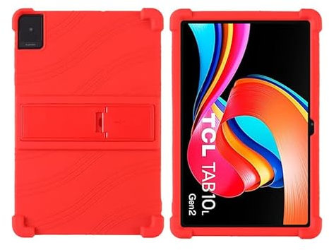 MOOPW Funda para TCL Tab 10L Gen2 - Silicona Soporte Cáscara de Goma Protector Fundas Blandas para TCL Tab 10L Gen 2 Modelo 8492A Tablet 10.1 Pulgada