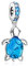 Rimgoris 925 Sterling Silber Charm für Frauen Armbänder Halskette Ozean Schildkröte Blau Edelstein Charm baumeln Geschenk