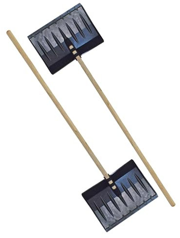 Long Wooden Handle Strong Snow Shovel Spade For Driveways Snow & Debris (2)