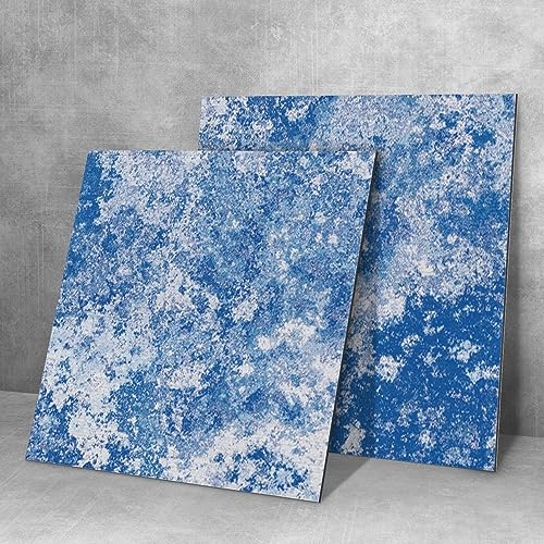 Funlife Sink Splash Guard Cooker Splashback Backsplash for Kitchen Decorative Wall Panels 1mm Thick, Rusty Metal Crystal Blue