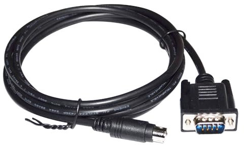 RIKYJIC Cable de comunicación DB9 macho a MD8 Mini DIN de 8 pines macho para Mitsubishi FX2N 6XV1440-2P 422 (1,8 metros)