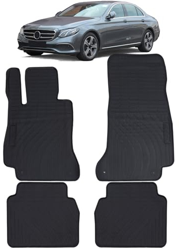 Auto Gummi Fußmatten Schwarz Premium Set für Mercedes E Klasse W213 S213 ab 16