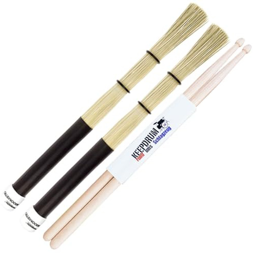 PMBRM1 Medium Broomsticks Besen + keepdrum Drumsticks 1 Paar