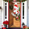 Yagerod Decoración navideña para Puerta de Entrada, Funda elástica para Puerta de Navidad, Funda de Tela elástica Lavable para Puerta de Entrada, Funda elástica para Puerta (C)