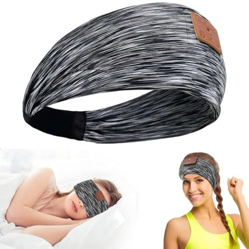 YiYunTE Sleep Headphones Headband, Bluetooth Sleep Eye Mask Headphones, Noise Cancelling Sleep Headband Earphones Band Soft Sleeping Headphones Men Women Gifts For Relaxation Meditation Sports Music