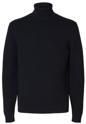 SELECTED HOMME Male Rollkragenpullover Baumwoll | Turtleneck