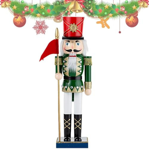 Nutcracker Soldiers | Musical Box Wooden Christmas Nutcrackers Soldiers | Premium Wood Material with Moveable Parts Festive Traditional Decoration Moving Parts