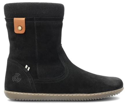 GROUNDIES Iceland Women - Winter Damen Barfußschuh/Barfußstiefel (black, EU Schuhgrößensystem, Erwachsene, Numerisch, M, 39)