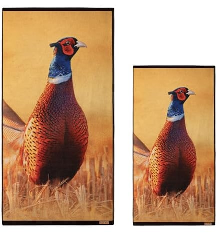 ZWOLTEX - Handtücher Premium Set: 2X 50x100 cm, Handtuch aus 100% Organic Baumwolle 600g/m² mit GOTS und Oeko TEX-Zertifikat, Bedrucktes Weich und Saugfähig Badehandtuch - FASAN