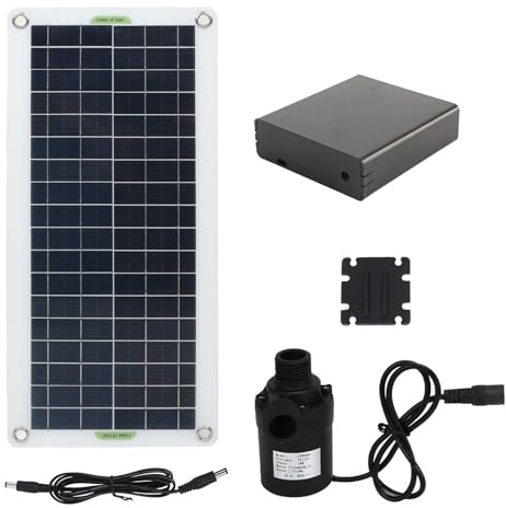 Pompa Lavaggio Impianto Riscaldamento Autoadescante, Pompa Acqua Solare 30W, 800L / h - Facile Installazione, Materiali Resistenti, Ideale per Serre e