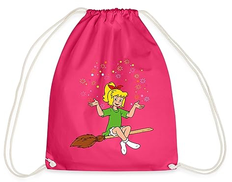 Spreadshirt Bibi Blocksberg Sitzt Auf Kartoffelbrei Turnbeutel, One size, Fuchsia
