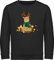 Sweatshirt Kinder Pullover für Jungen Mädchen - Weihnachten Kinder Geschenke Christmas - süßer Elch - 128 (7/8 Jahre) - Schwarz - weihnachtssweater x Mas weihnachtsartikel - JH030K