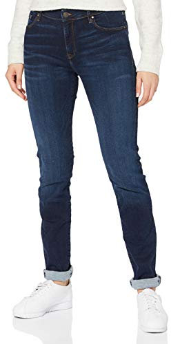 Cross Damen Anya Slim Jeans, Blau (Dark Blue 136), 33W / 34L EU
