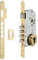 THIRARD - Boitier de serrure encastrable à cylindre pour porte d'entrée, axe 60mm, 4 pênes, bouts ronds, laiton
