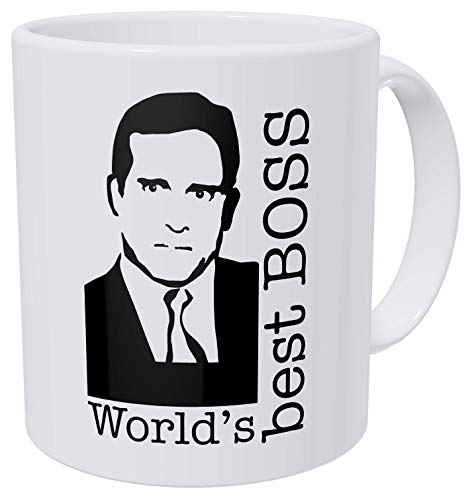Tazza da caffè divertente della Pace World's Best Boss, The Office Michael Scott 325 ml, regalo