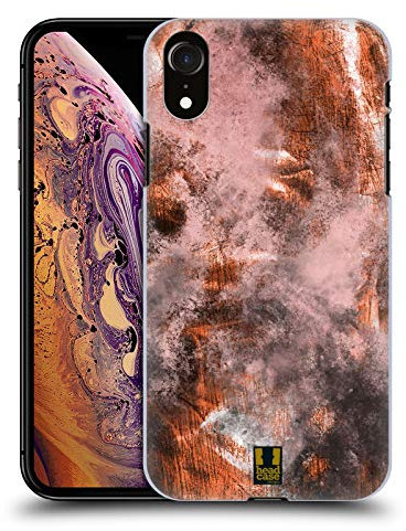 Head Case Designs Rose Gold Flux Feuille d'or Art Abstracte Coque Dure pour l'arrière Compatible avec Apple iPhone XR
