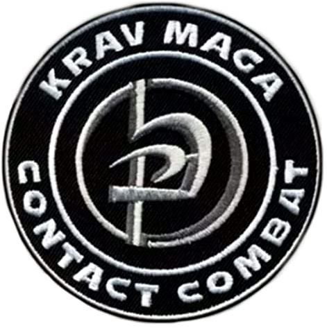 Krav Maga Contact Combat Patch (8,9 cm) besticktes Aufbügeln / Aufnähen auf Abzeichen Israelische Kampfsport-Emblem Applikation