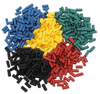 25 manguitos de tubo termorretráctil, mezcla de 6 colores, 3 mm, termorretráctil, térmico