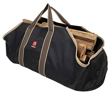 Fire Beauty Large Canvas Log Tote Bag Firewood Log Carrier