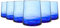 Nicola Spring 6 pièces Merzouga recyclé Tumbler Verres Set - Consommation d'alcool en Verre - 260ml - Bleu