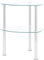 vidaXL Beistelltisch mit 2 Ablagen Couchtisch Wohnzimmertisch Sofatisch Telefontisch Kaffeetisch Glastisch Transparent 38x38x50cm Hartglas