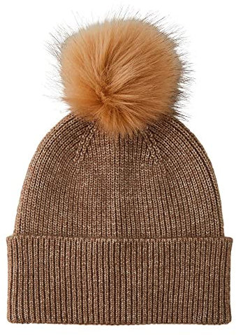 PIECES Damen Pcbina Wool Hood W. Fold Up Noos Bc, Fossil, Einheitsgröße