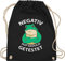 Shirtracer Turnbeutel Rucksack - Sprüche Statement mit Spruch - Negativ auf Geduld getestet - Frosch - Unisize - Schwarz - beutel+rucksack+mit+sprüchen sprueche negative beutel sprüchen spruechen