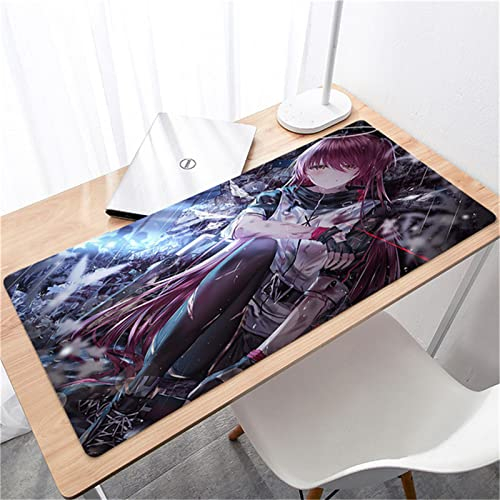 Large Gaming Mouse Mat Pad900x300x5mm With soft natural rubber seaming, suitable for game player table mats office Pink Maiden