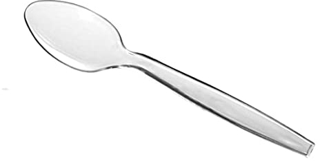 Gicos Set 50 pz cucchiai cucchiaini trasparenti plastica riutilizzabili posate tavola 14,5 WSI-671555