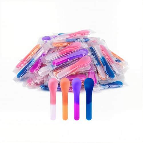 Gugowin Color Changing Ice Cream Spoons, 40-Pack Individually Wrapped