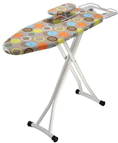 Samnuerly Bügelbrett mit bedrucktem Muster, mit festem Halter für Dampfeinheit, zusammenklappbarer Bügelständer, Garderobe, Umkleide, Bügeltisch (Color : B, SI