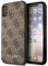 GUESS GUHCI65G4GFBR Hülle für iPhone XS Max braun Hard case 4G Metal Gold Logo