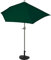 Mendler Sonnenschirm halbrund Parla, Halbschirm Balkonschirm, UV 50+ Polyester/Alu 3kg 300cm mit Ständer - grün