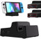 eXtremeRate AiryDocky DIY-Ersatz Hülle Case für Nintendo Switch/OLED Dock Ladestation, Re-Design Tragbar Mini Dock Cover für Switch Docking Station(Schwarz)–KEIN Dock&Platine