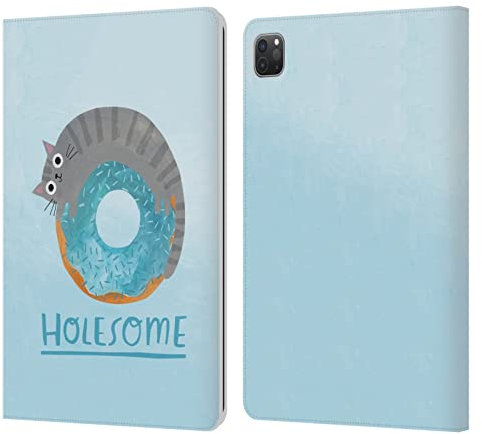 Head Case Designs Offizielle Planet Cat Holesome Wortspiele Leder Brieftaschen Handyhülle Hülle Huelle kompatibel mit Apple iPad Pro 11 2020/2021 / 2022