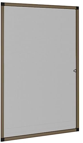 vidaXL Insektenschutz, Fliegengitter Fenster, Fliegenschutz mit Alurahmen, Mückengitter Selbstbausatz Zuschneidbar, Mückenschutz 80x120cm, Braun