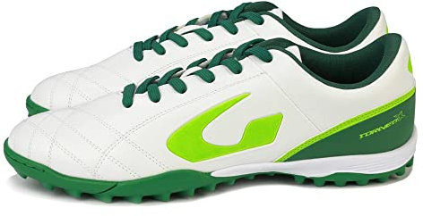 GEMS Scarpa TORNEO X, Sneaker Unisex-Adulto, Bianco/Verde/VERDEACIDO, 43 EU