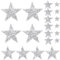 HIOQFR 20pcs Bügelbilder für Textilien Sterne Aufbügelbilder Stern Patches Star Sticker zum Aufbügeln Applikationen Strass Aufbügelflicken Glitzer Aufbügler Stern Aufnäher Bügelaufkleber Bügelsticker