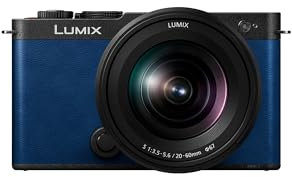 Panasonic Lumix DC-S9KE-A Full Frame Mirrorless Open Gate Vlogging Camera, 24.2MP, 6K /4K Video, 779 Point PDAF, Image Stabilisation, Free-Angle Screen, 5Ghz WiFi, Night Blue, 20-60mm (x3 Zoom) Lens