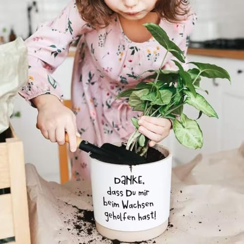 4 Stück Aufkleber für Blumentopf, Personalisierbares Abschiedsgeschenk Kindergarten, Geschenk Lehrer, Danke, dass du mir beim Wachsen geholfen hast