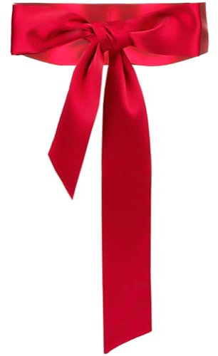 craspire Ceinture en Satin Rouge pour Femme - Ceinture Double Face - 2'' Large pour Une Occasion Spéciale Formelle, Mariage, Demoiselle d'honneur, Chemise de Soirée, Robe de Bal, Longue pour Femme