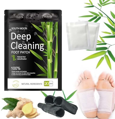 Patches-Cleansing-Circulation Natural-Detox Foot Patches 20 Pcs - Natural Cleansing Pads for Deep Detox - Stress Relief & Better Sleep - UK