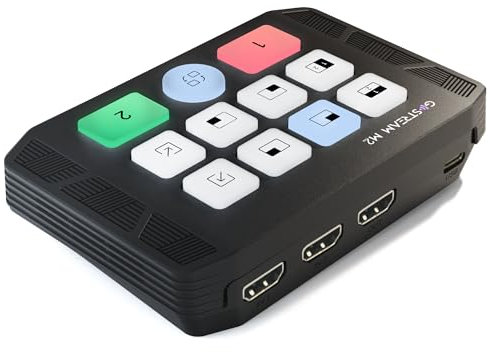 Osee GoStream M2 Capture Card, Dual 4K HDMI Input Capture Card for Streaming, USB 3.0 Audio Video Capture Card Record in 1080P 60FPS Low Latency, Compatible with PS5/PS4/Xbox/Switch in OBS, YouTube