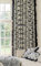 Bishilin Gardinen Blickdicht mit Ösen, Verdunklungsvorhänge Beige Schwarz 2er Set Bedruckt Blumen Motiv mit Rüschen 86x183CM Polyester Vorhänge Wohnzimmer Jugendzimmer Kinderzimmer