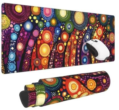 Tapis de Souris Peint Tapis Souris XXL (1200×600×3MM) Tapis de Souris Gamer Abstrait,Base en Caoutchouc Imperméable et Antidérapante Vitesse et la précision Améliorées pour Ordinateur,Travail,Gaming