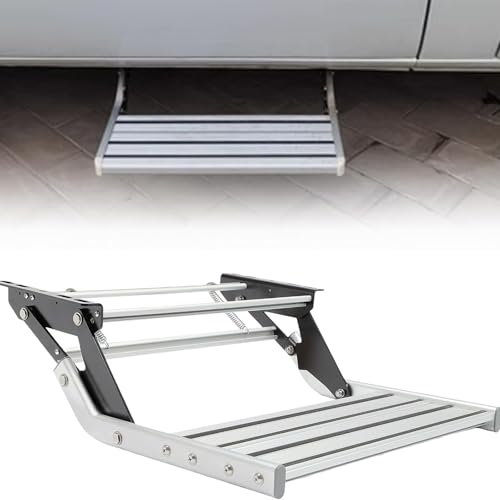 Marchepied électrique pour Camping-Car, marchepied antidérapant pour Caravane, capacité de Charge de 150 kg, marchepied Pliable pour caravanes, Camping-Cars et Camping-Cars