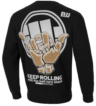 PITBULL Herren Crewneck Sweatshirt mit Print Männer Pullover mit Aufdruck Keep Rolling Herren-Sweatshirt Bedruckter Pullover S