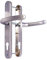 TSS UPVC Door Handles Lever/Lever 92mm PZ (Centres) 210mm Screw to ScrewBackplate 242mm X 34mm UPVC Door Handle External Door Handle White Replacement UPVC Door Handles (Silver)